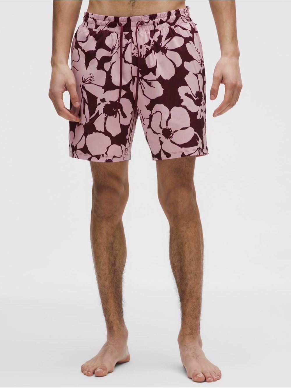 NWT Lululemon Swim Short 5" Lined Azalea Floral Burgundy Multi Color (AFL2)